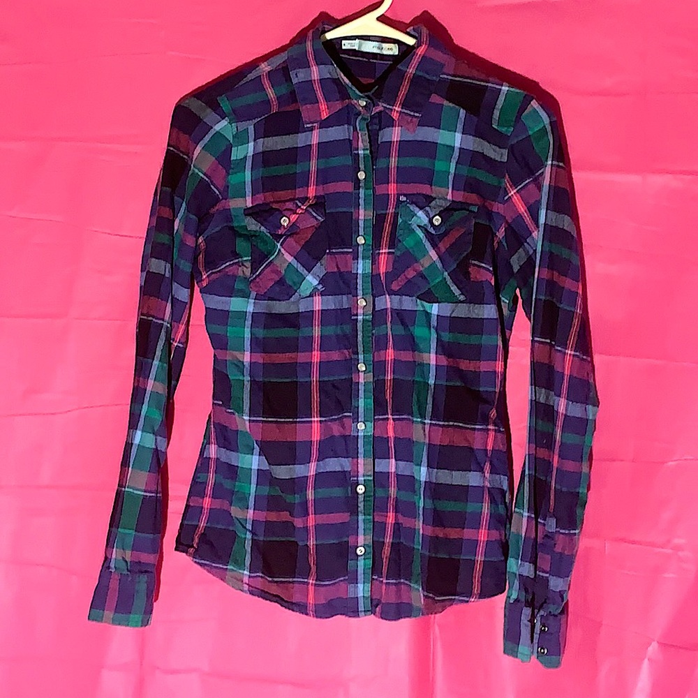 Maurices Flannel Button-Up Top